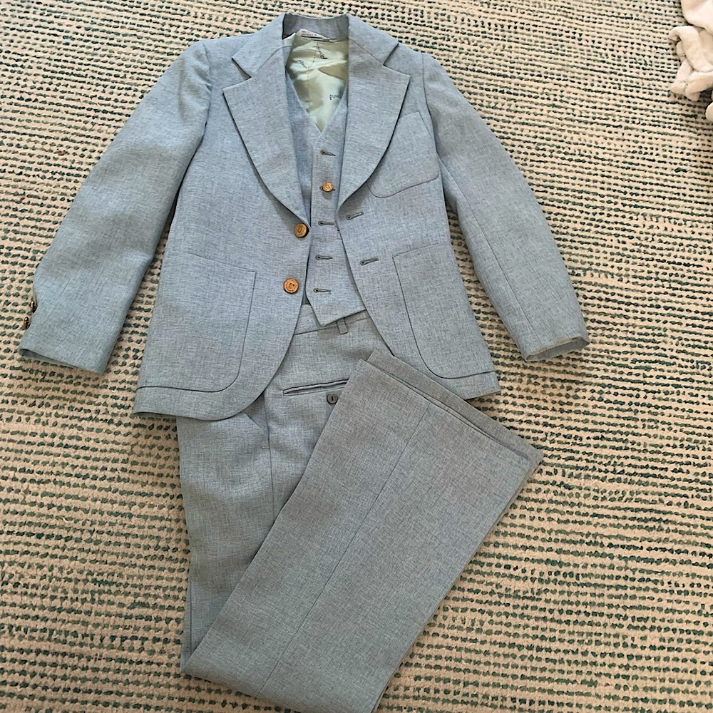 1970s Flare Pierre Cardin Vintage 3 Piece Boys Suit